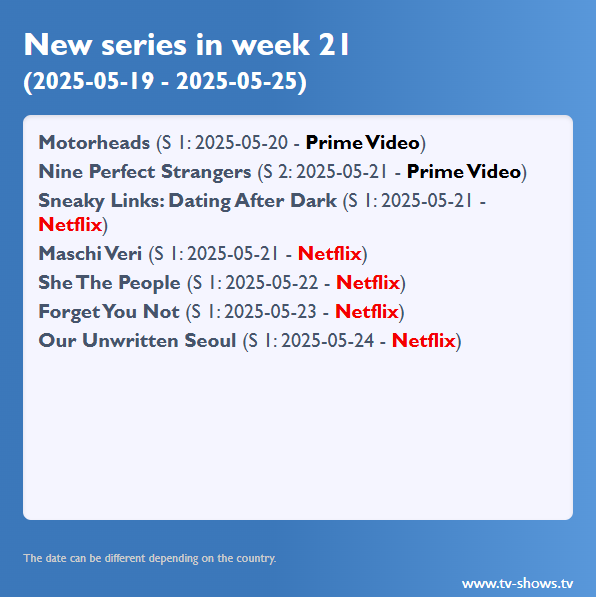 Neue Serien 2025 KW 21